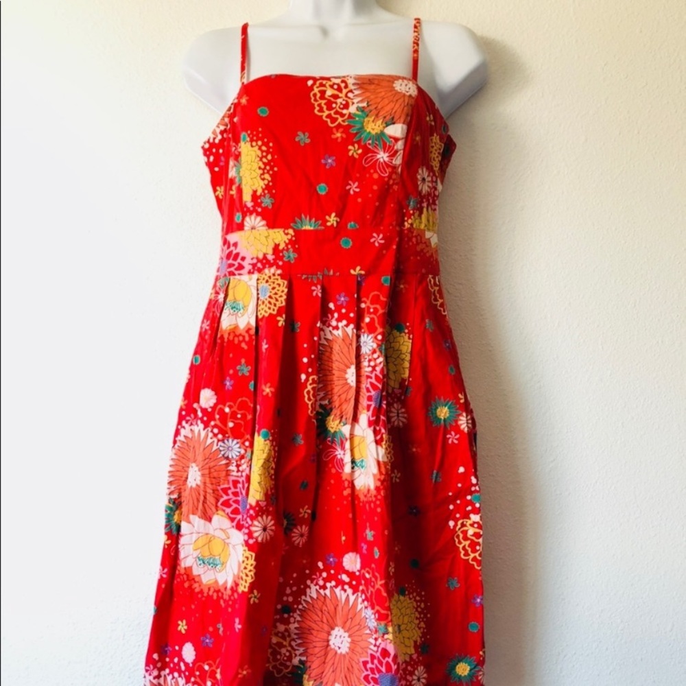 Floral orange dress Halogen size 4
